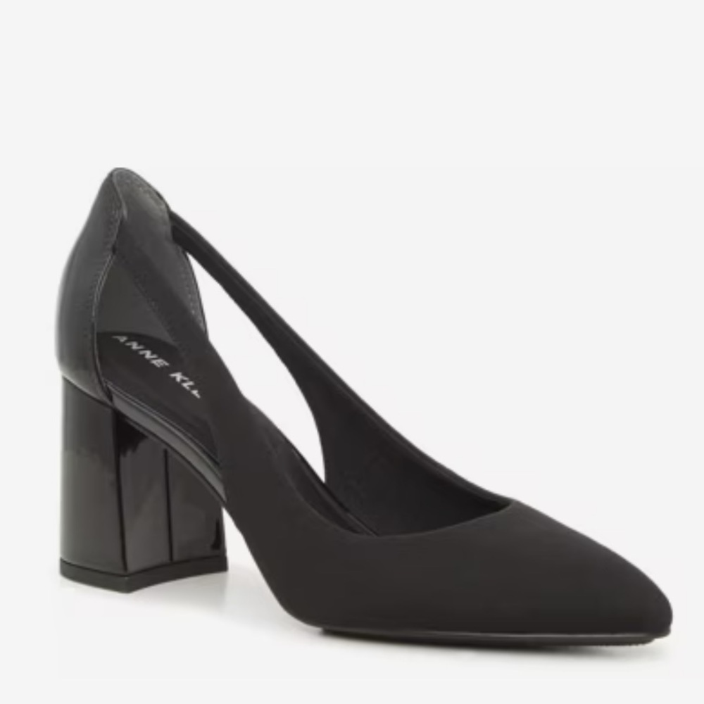 Anne Klein Black Block Heel Pumps
